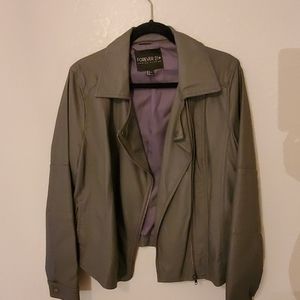 Forever 21 Grey Leather Jacket NWT